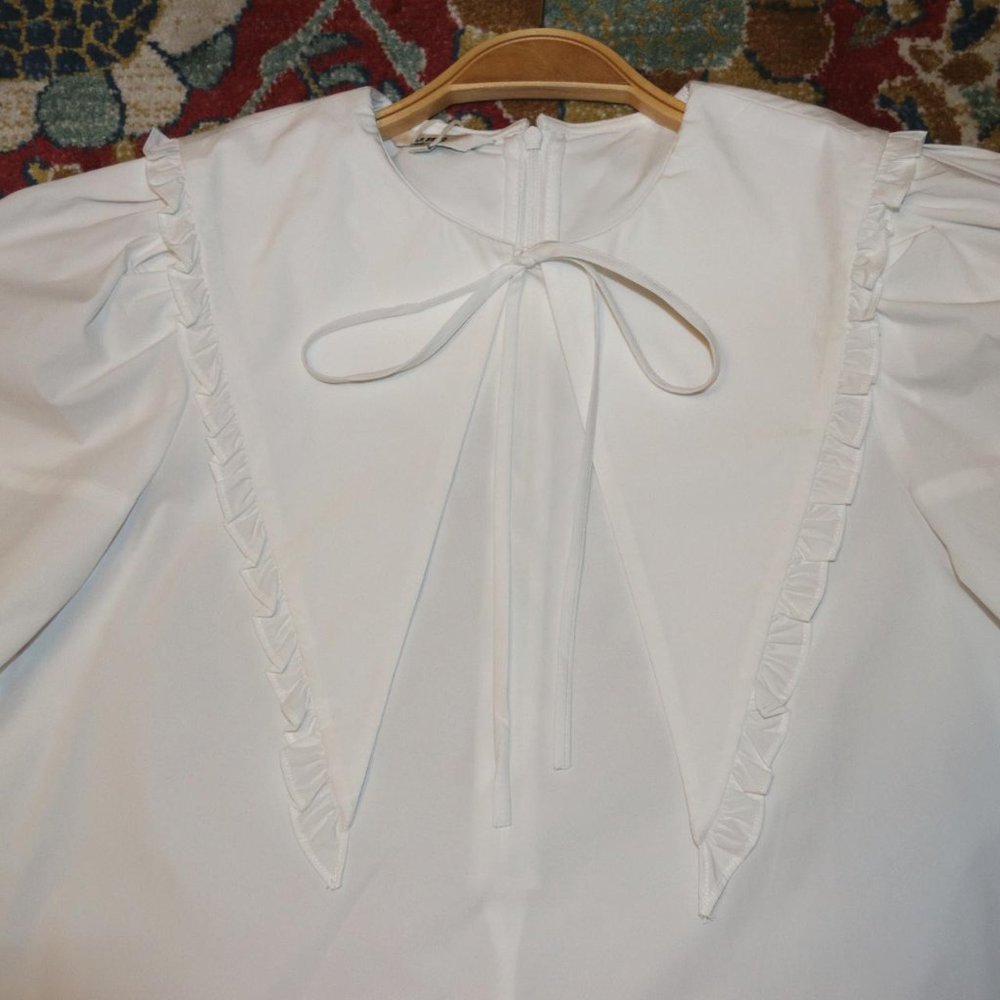 NWT j.ing official statement collar white blouse - Picture 5 of 6